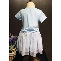 蜜逗韩版连衣裙夏季女童必备时尚款上身舒适棉T下身网纱